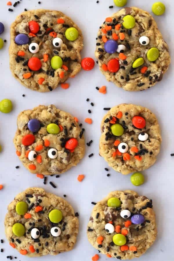 World’s best monster cookie recipe, monster cookies halloween.