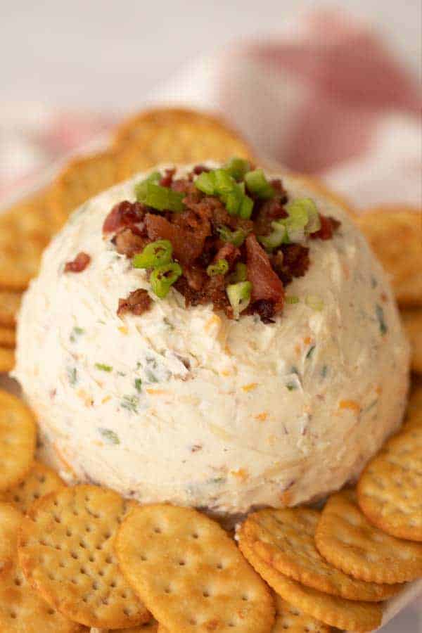 Easy cheese ball recipe with cream cheese and green onions