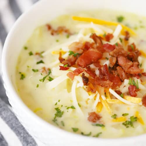 Loaded Baked Potato Soup Recipe {Video} - The Carefree Kitchen
