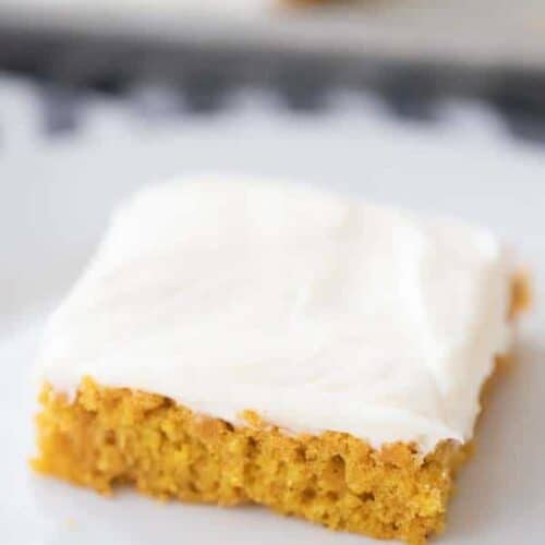 Easy Pumpkin Bars with Cream Cheese Frosting - The Carefree Kitchen