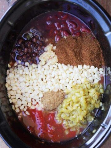 Slow cooker black bean soup ingredients