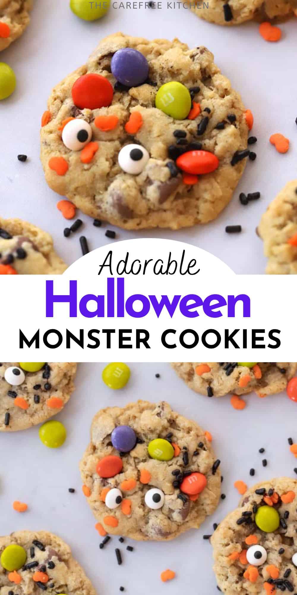 Halloween Monster Cookies - The Carefree Kitchen