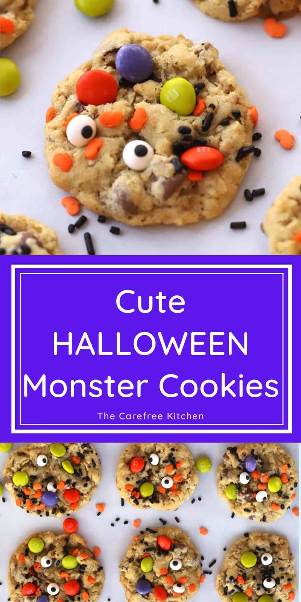 Halloween Monster Cookies - The Carefree Kitchen