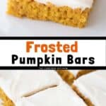 frosted pumpkin bars