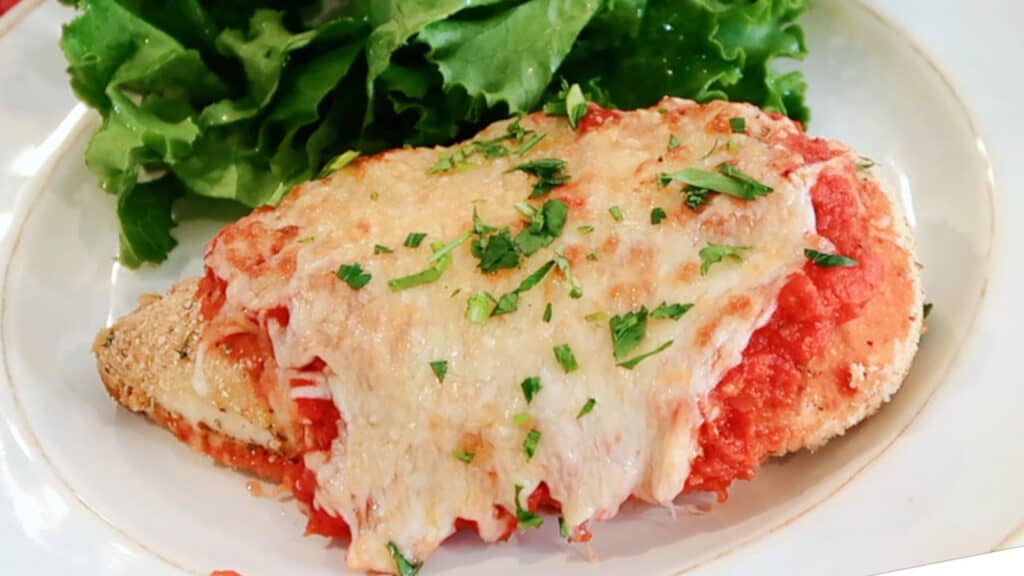 Oven Baked Chicken Parmesan Recipe The Carefree Kitchen