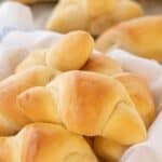Homemade Crescent Rolls in a bowl