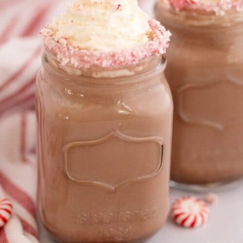 nutella hot chocoalte in a mug