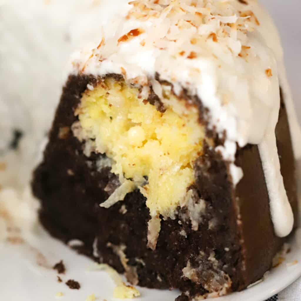 chocolate coconut bundt cake, chocolate easter cake recipe. 