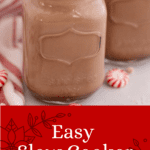 easy hot cocoa recipe, hot chocolate slow cooker, hot chocolate recipe in crock pot.
