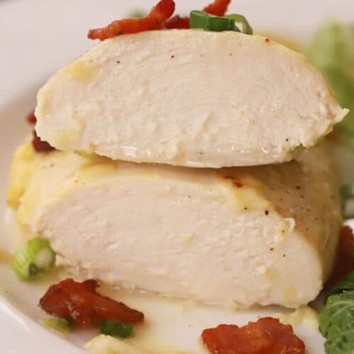 honey mustard chicken cut in half