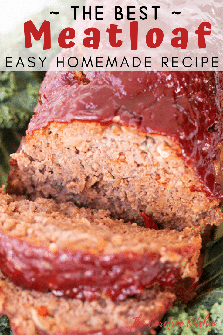 pinterest pin for easy homemade meatloaf recipe