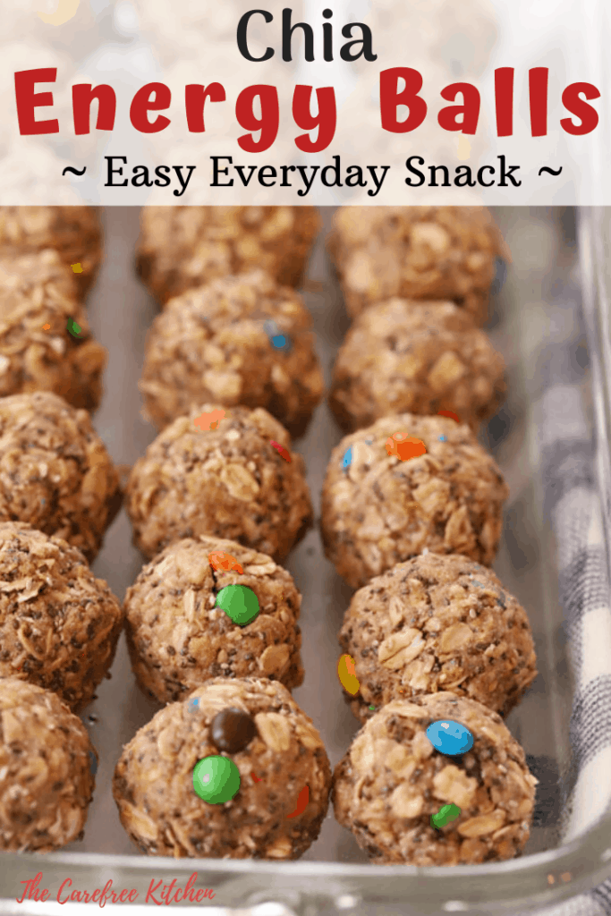 A baking sheet filled with energy balls lined up. no bake snack idea. healthy cookies, monster bars, monster cookie balls. 