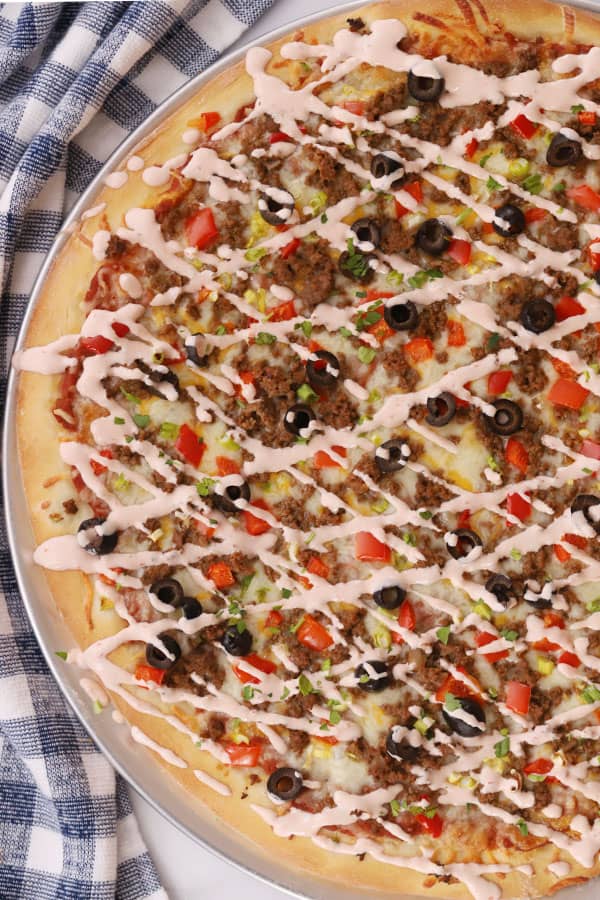 Homemade Taco Pizza - The Carefree Kitchen