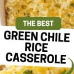 how to make the best Cheesy Green Chili Rice Casserole, tex-mex side dish recipe