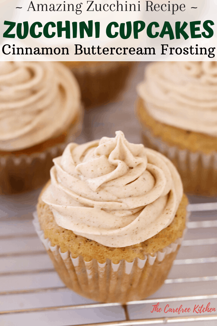 pinterest pin for zucchini cupcakes