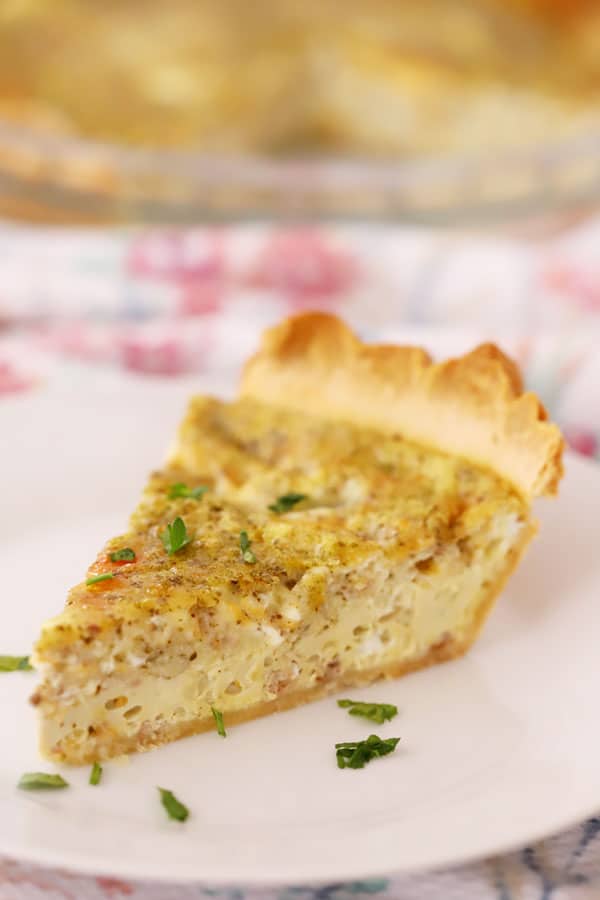 cheese and pesto quiche recipe, best brunch recipes. 