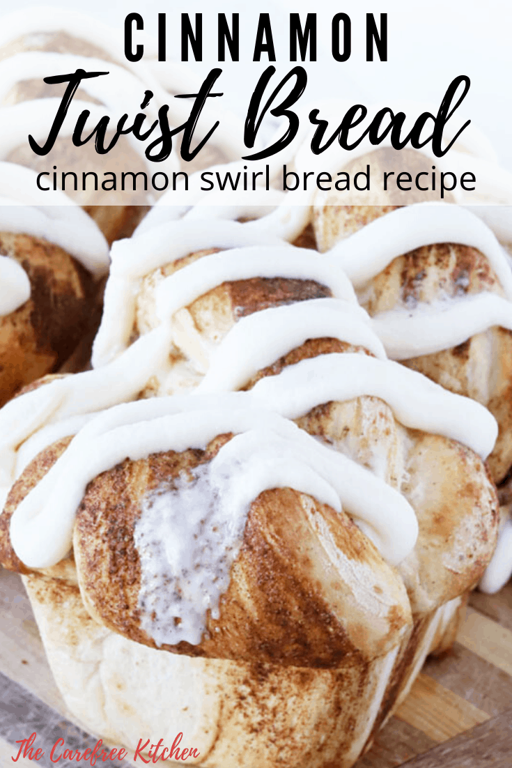 pinterest pin for cinnamon twist bread