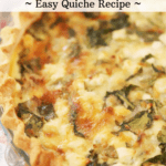 how to make breakfast quiche recipe, easy spinach and feta quiche recipe.