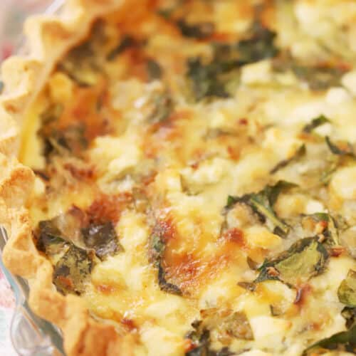 Spinach Feta Quiche Recipe - The Carefree Kitchen