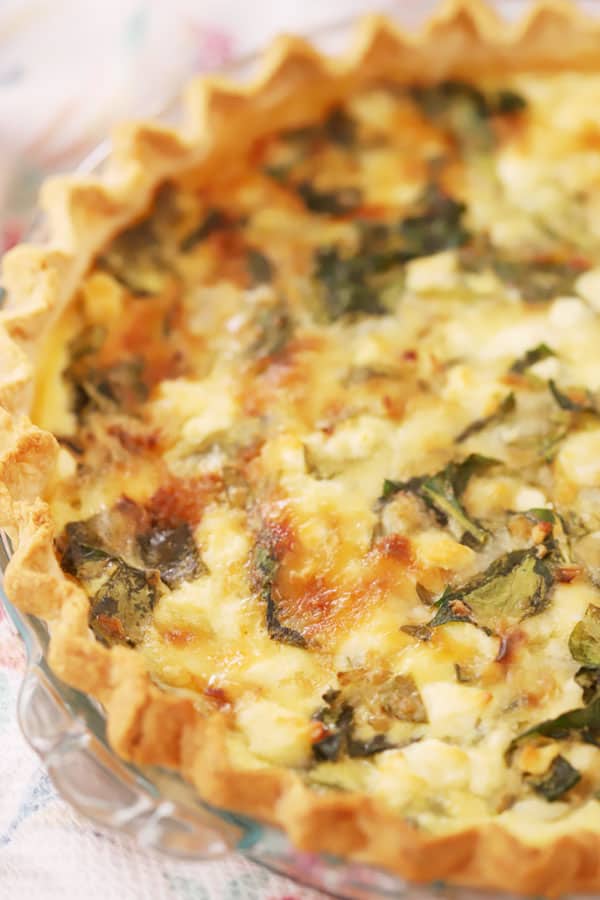 how to make spinach quiche, spinach and feta quiche, quiche with feta, quiche spinach feta.
