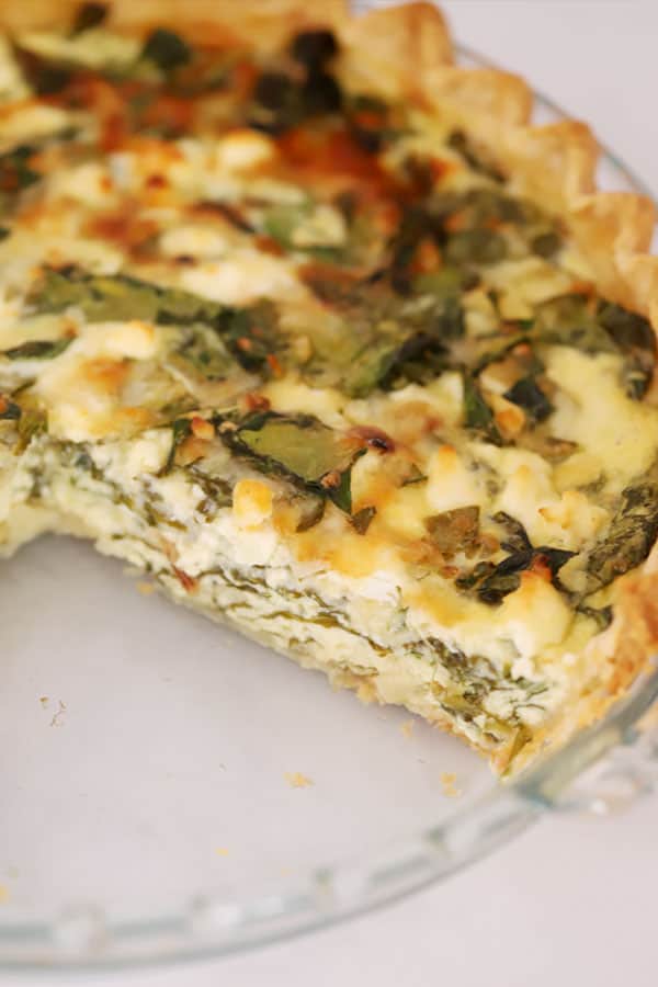 Spinach and Feta Quiche - The Carefree Kitchen