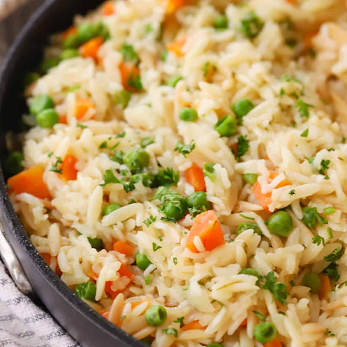 homemade Rice pilaf in a pot.