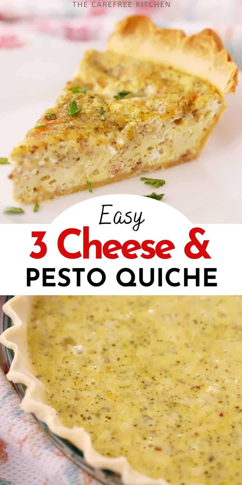 Pesto and Cheese Quiche The Carefree Kitchen