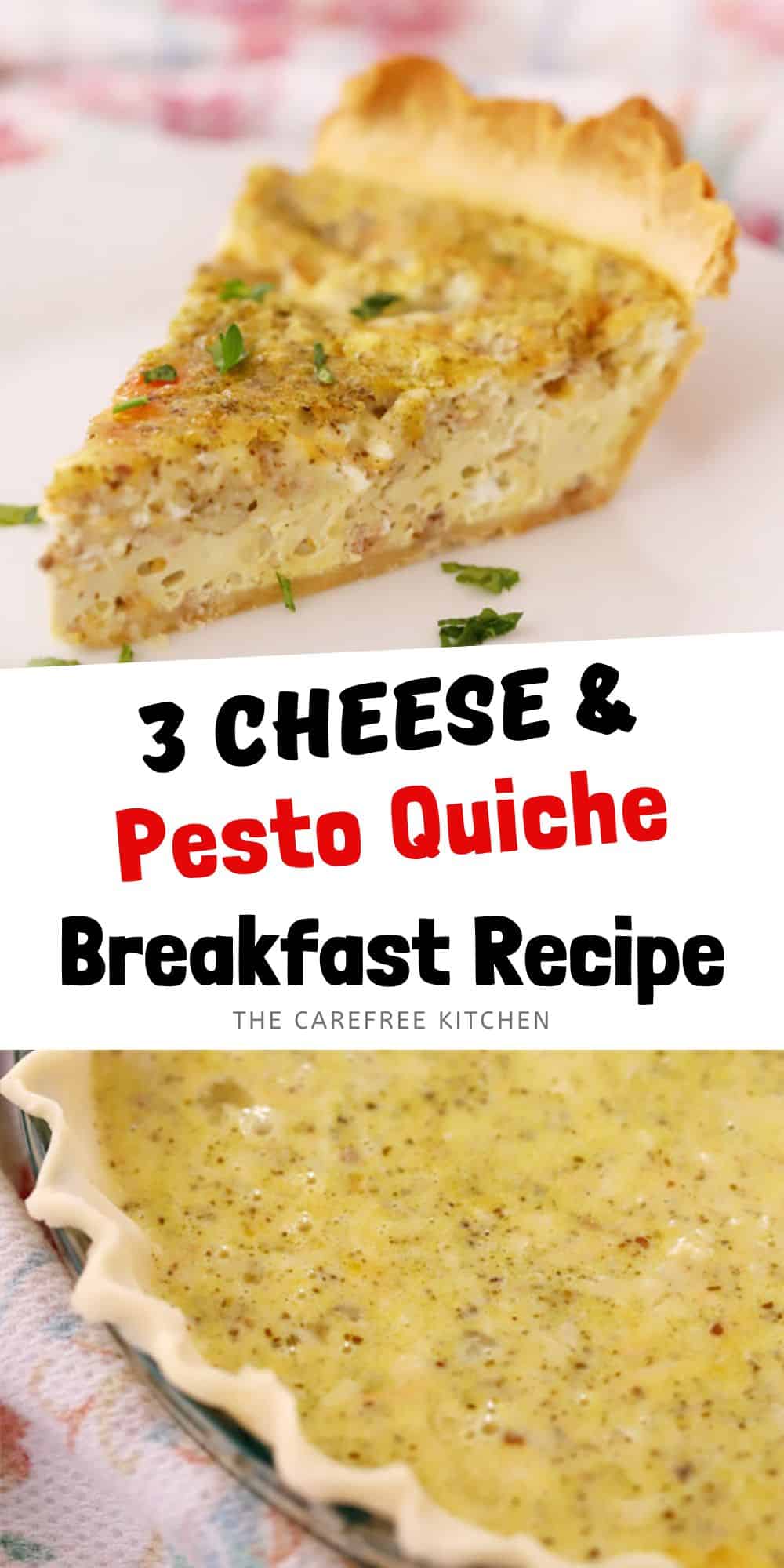Pesto and Cheese Quiche The Carefree Kitchen