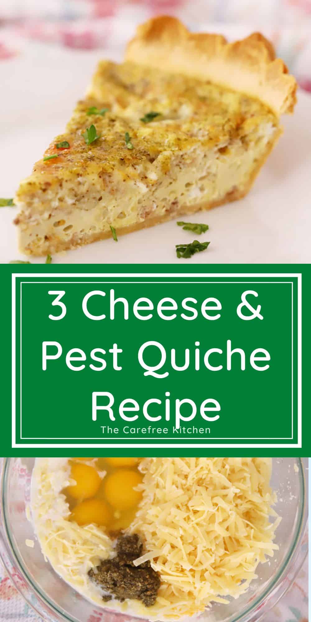 Pesto and Cheese Quiche The Carefree Kitchen