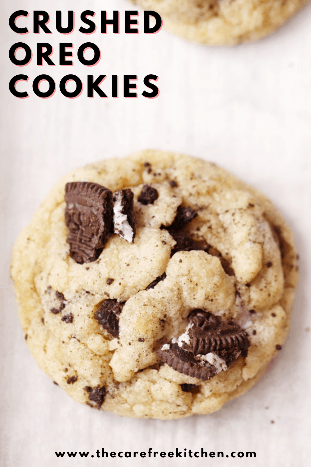 pinterest pin for crushed oreo cookies