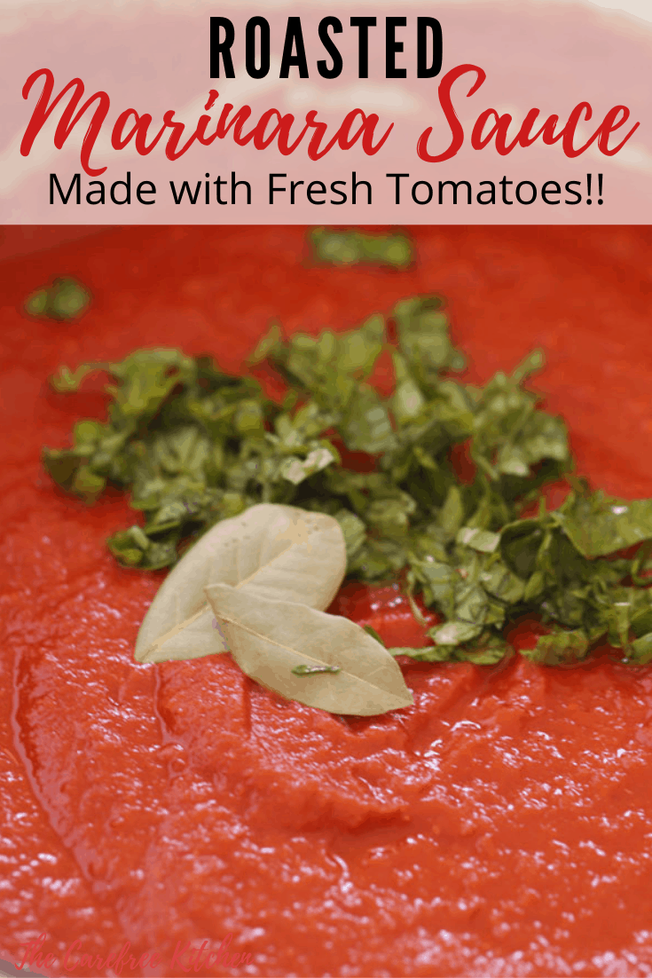 pinterest pin for roasted marinara sauce