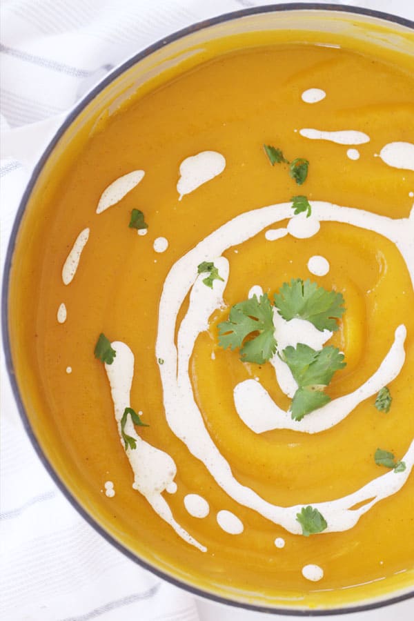 Roasted Acorn Squash Soup Recipe - The Carefree Kitchen