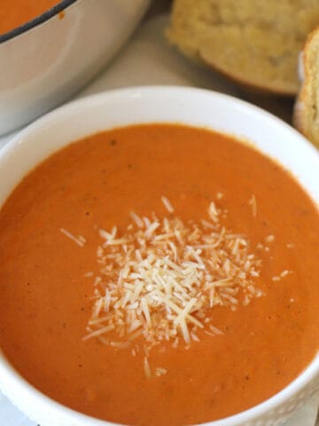 recipe for creamy tomato soup, how to make homemade tomato soup.