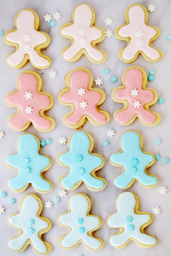 ombre sugar cookies, chewy cut out sugar cookies