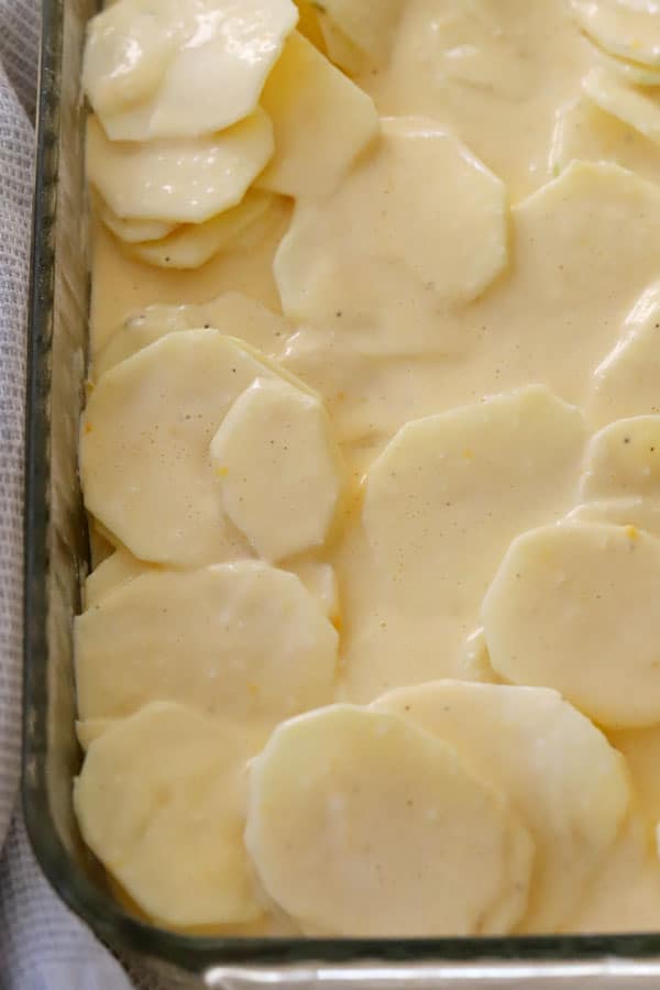homemade au gratin potato recipe; creamy au gratin potatoes.