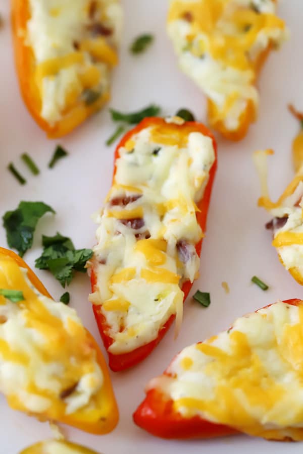 Bacon and jalapeno cheese stuffed peppers.