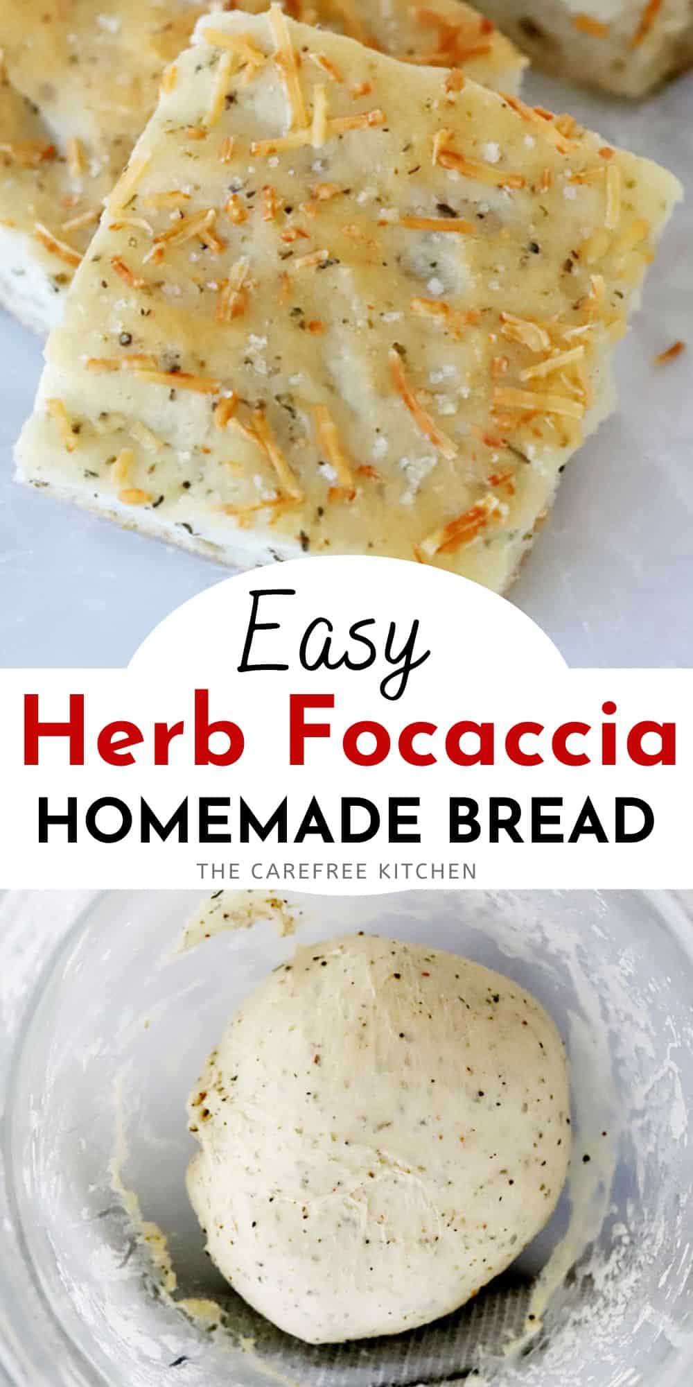Herb Focaccia Bread Recipe The Carefree Kitchen