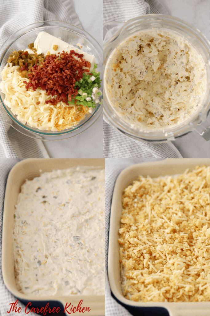 how to make jalapeno popper dip, easy warm cream cheese dip recipe.