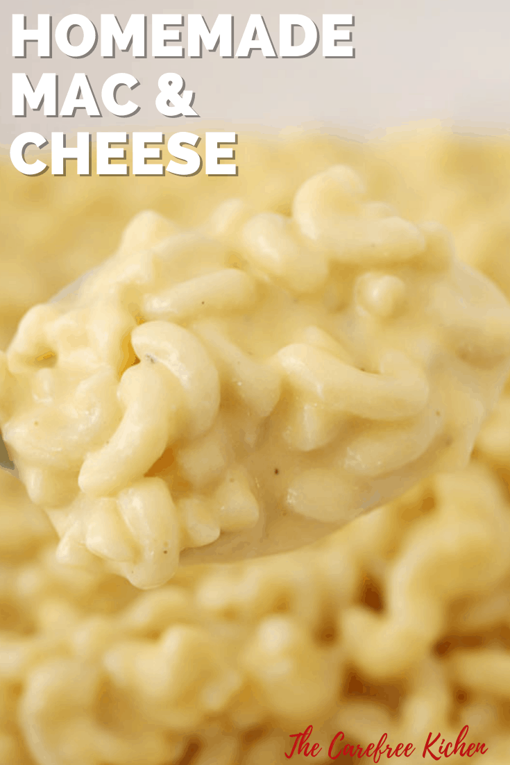 Pinterest pin for Homemade Mac and Cheese.