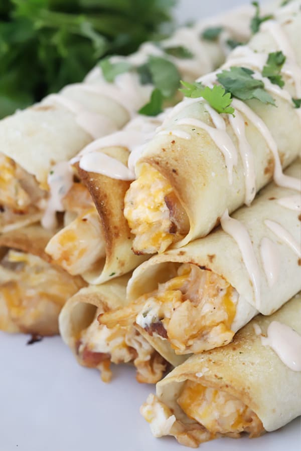 Oven-Baked BBQ Chicken Taquitos | The Carefree Kitchen