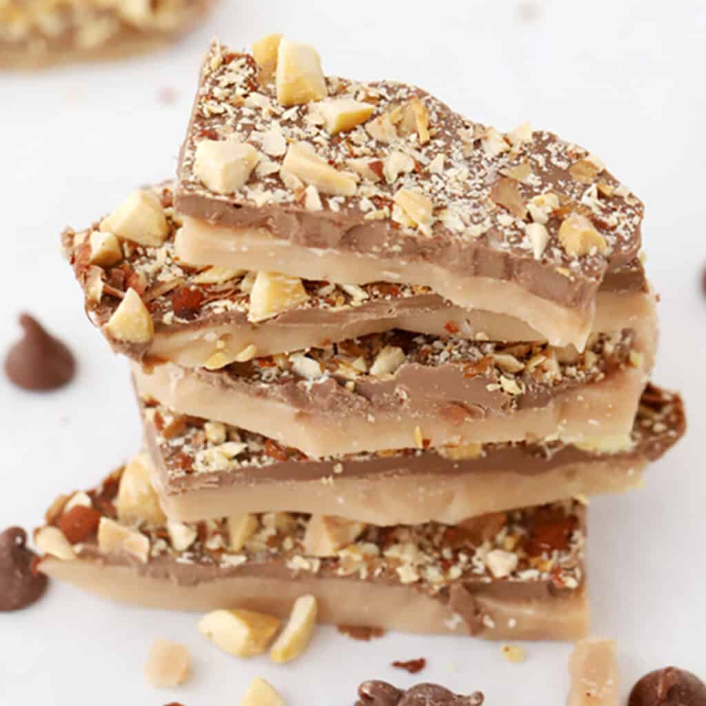 homemade english toffee recipe for Christmas, christmas candy ideas.