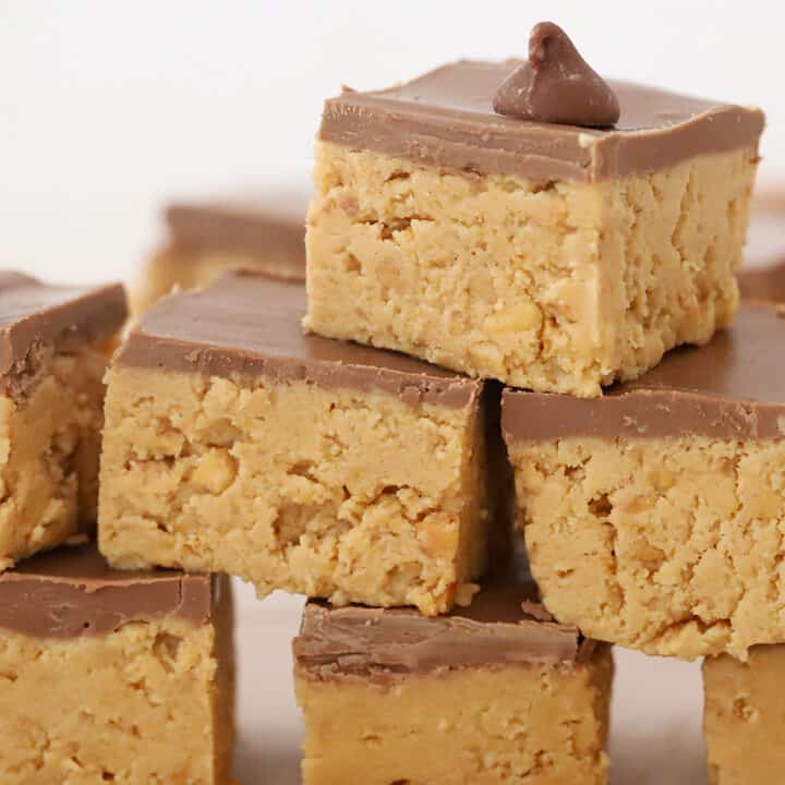 No Bake Peanut Butter Chocolate Chip Bars - The Carefree Kitchen