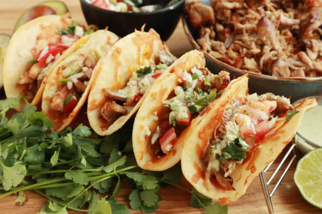 pork carnitas toppings for tacos, burrito bowls or quesadillas.