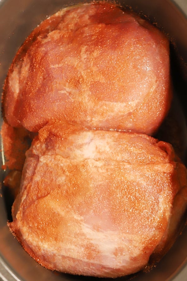 Pork Roasts in a slow cooker.