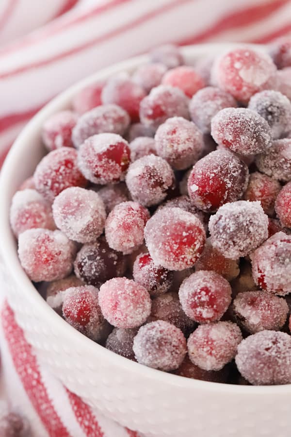 edible sugared cranberries for garnish