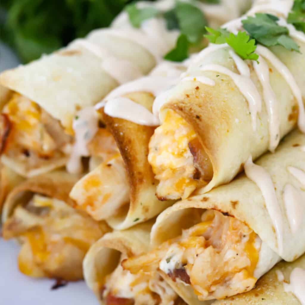 Oven-Baked BBQ Chicken Taquitos - The Carefree Kitchen