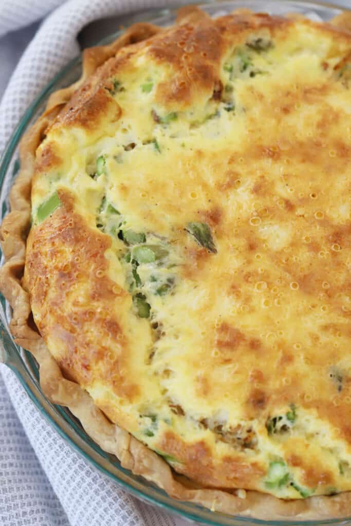 Bacon and Asparagus Quiche - The Carefree Kitchen