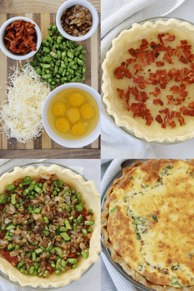 asparagus bacon quiche ingredients and how to make the best asparagus and bacon quiche.