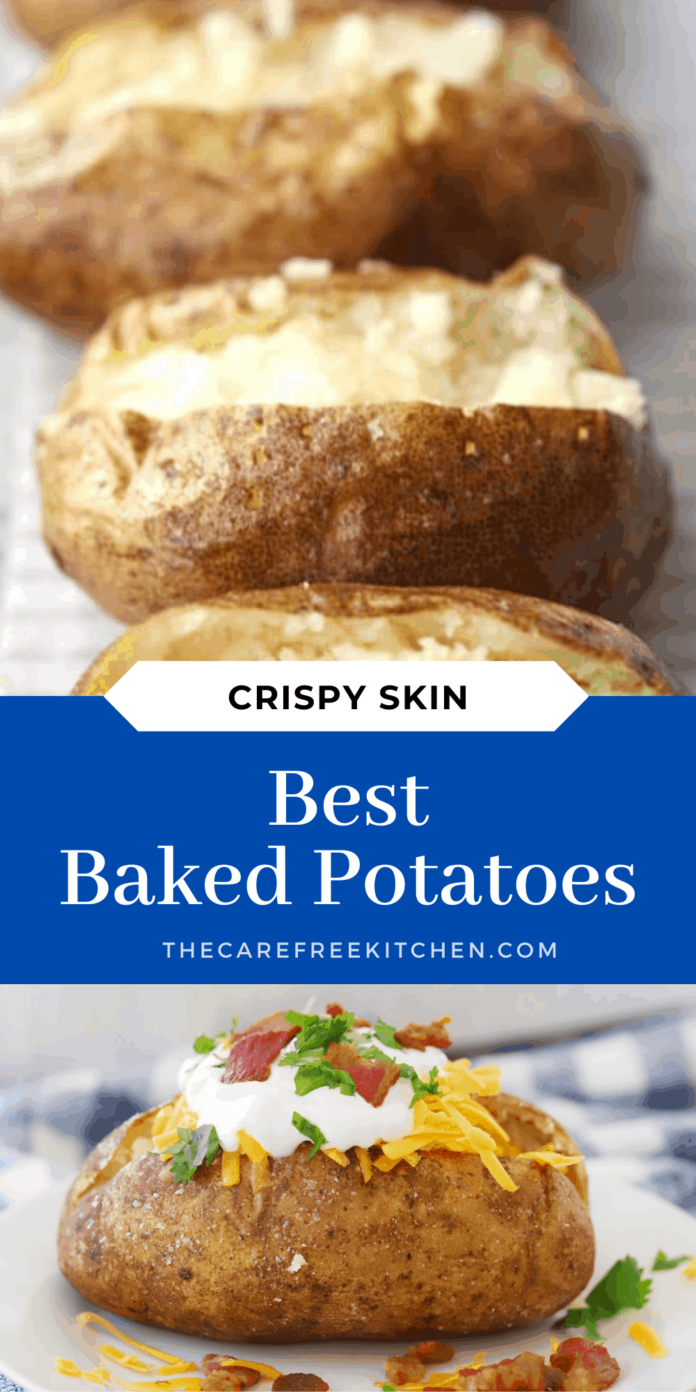 Best Steakhouse Baked Potatoes - The Carefree Kitchen