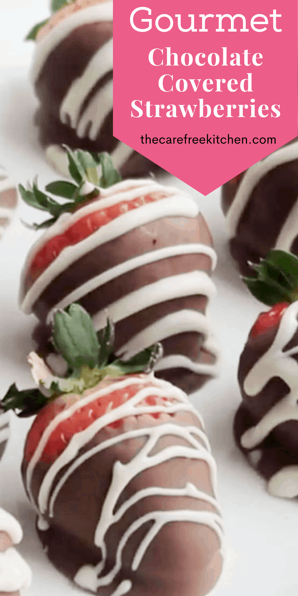 Pinterest pin for chocolate Covered Strawberries